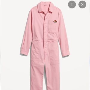 NWOT Old Navy Baby Pink Long Sleeved Boiler Jumpsuit